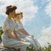 Charles Courtney Curran On the Heights Sweden oil painting artist
